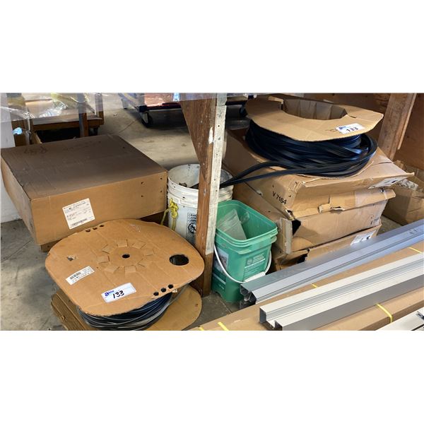 LARGE GROUP OF ASSORTED GLAZING HARDWARE, RUBBER STRIPPING & MORE