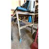 Image 2 : METAL FRAME WOOD TOP MOBILE SHOP TABLE 54"L X 24"D X 32"H