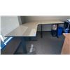 Image 1 : LIGHTWOOD/BLACK CURVED WORK DESK APPROX 70" X 70" X 29"H