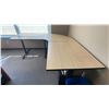 Image 2 : LIGHTWOOD/BLACK CURVED WORK DESK APPROX 70" X 70" X 29"H