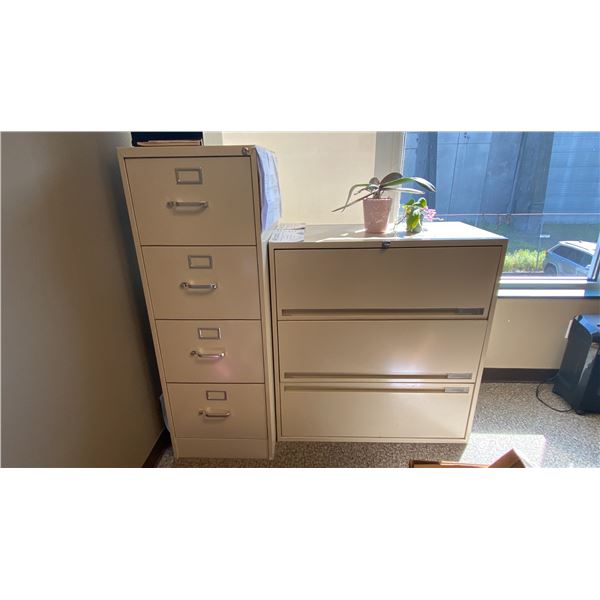 2 BEIGE FILING CABINETS