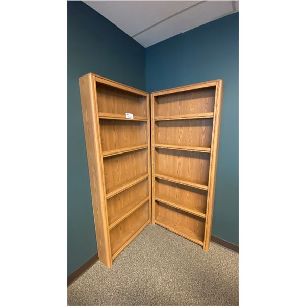 GROUP OF 3 DISPLAY/BOOKSHELVES APPROX 31"W X 7"D X 72"H