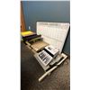 Image 2 : GROUP OF ASSORTED OFFICE ITEMS- CANON CP1200DII, PAPER CUTTER, ASSORTED FILE FOLDERS, ORGANIZERS &