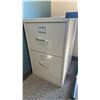 Image 2 : LIGHT WOOD/BLACK OFFICE DESK & SMALL FILING CABINET APPROX 60"L X 30"D X 29"H