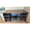 Image 2 : 5 DRAWER OFFICE DESK APPROX 72"L X 36"D X 29"H, LARGE WOODEN DRAFTING STATION APPROX 77"L X 38"D &