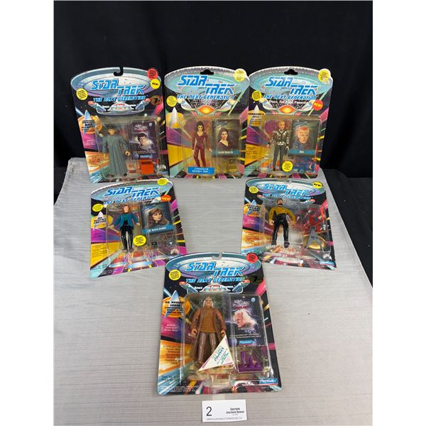 Lof of 6 Star Trek The Next Generation Figures Still Sealed in PKG