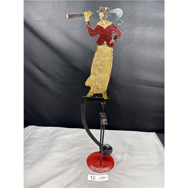 Vintage Folk Art Balancing Telescope Figure Kinetic Pendulum Toy
