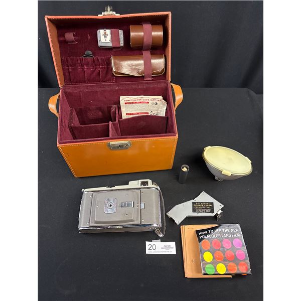Vintage Polaroid Land Camera in Case with All Accessories