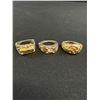 Image 2 : Vintage Lot Mens Gold Plated Rings Solid