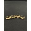 Image 4 : Vintage Lot Mens Gold Plated Rings Solid