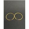 Image 2 : Quality Vintage Large Gold Plate Hoops Nice!