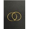 Image 3 : Quality Vintage Large Gold Plate Hoops Nice!