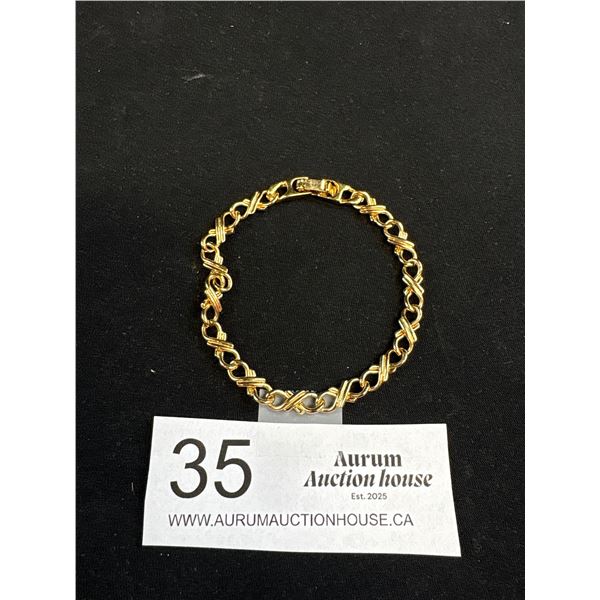 Solid Heavy Vintage Quality Gld Plated Bracelet Classy!