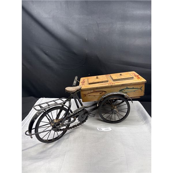 24" Wide Folk Art Bicycle Nice Décor Piece