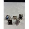 Image 4 : Vintage Silver Ring Lot