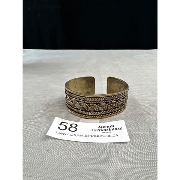 Very Heavy Old Huge Cuff Bangle Marked 925