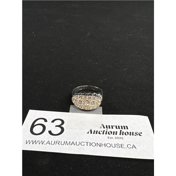 Antique Edwardian White Gold Ring Marked 18K HE Gorgeous!