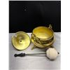Image 4 : 2 Brass Lidded Pots with Handles