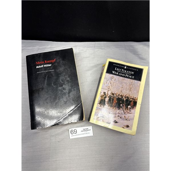 2 Books Adolf Hitler and War and Peace