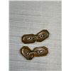 Image 3 : Antique Gold + Silver Cufflinks "A"  Initials C.1920s Marked H & as
