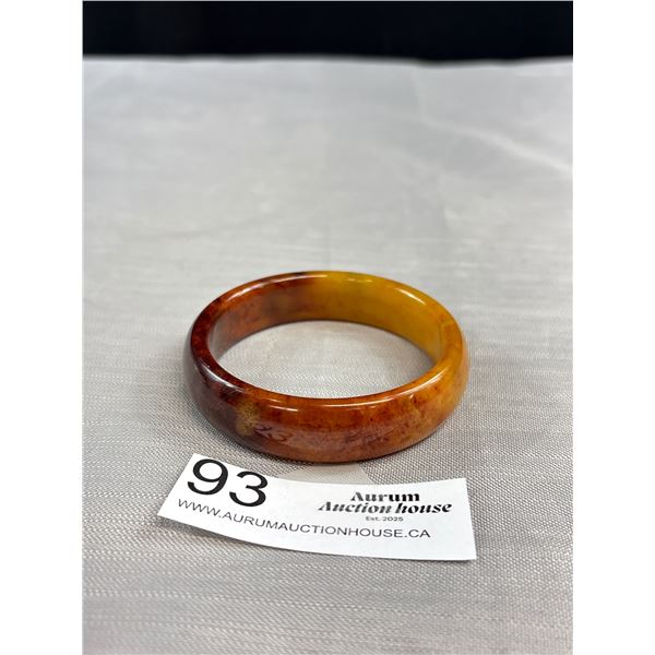 Antique Yellow Jade Bangle Old