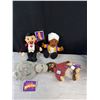 Image 2 : Vintage Snoopy Trash Can + Beatles Figurines and Munsters Plushies etc