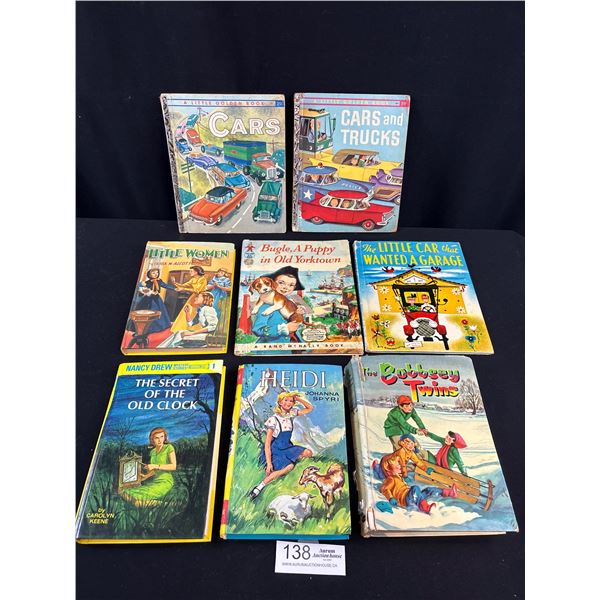 Lot of 8 Midcentury Childrens Hardcover Books