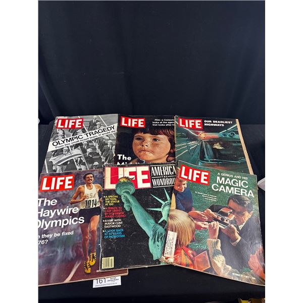 Lot of 6 1960's Life Magazines