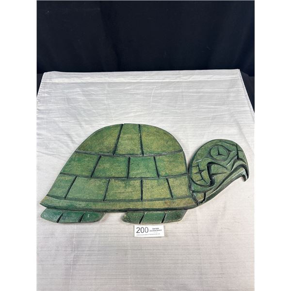 Carved Turtle by Eddy Jules Nootka BC 2015 22" Wide