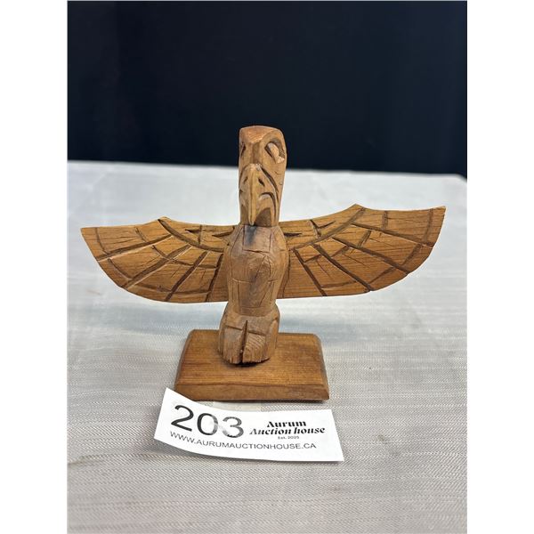 Small Eagle Totem Signed by C.S. Gull