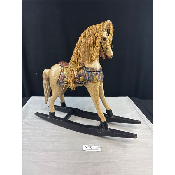 Very Nice Folk Art Rocking Horse Just Over 20" Tall