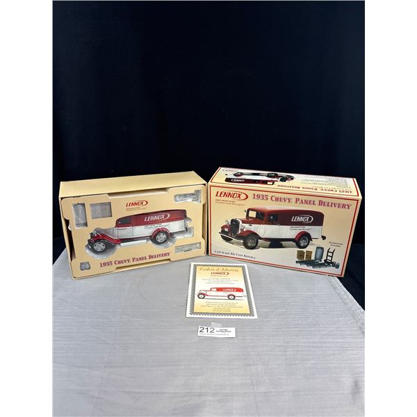 1/24th Scale 1935 Chevy Panel Delivery Diecast Truck Lennox in Original Box