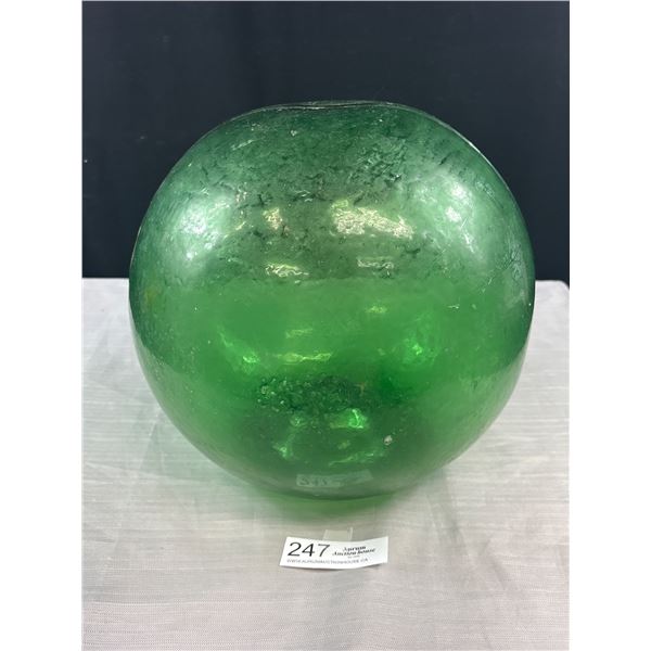 Large Antique Green Japanese Floating Fishing Buoy