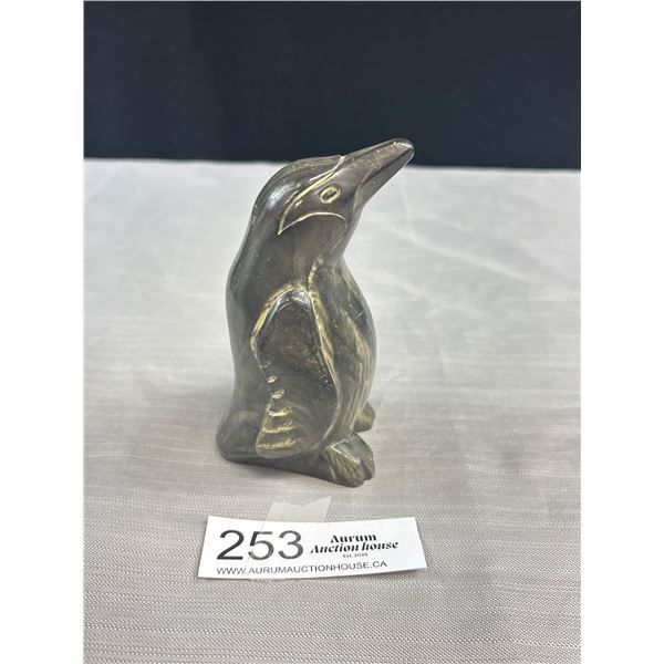 Very Nicely Carved Inuit Soapstone of a Penguin