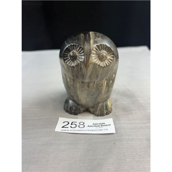 Nicely Carved Soapstone Owl Approx. 3" Tall