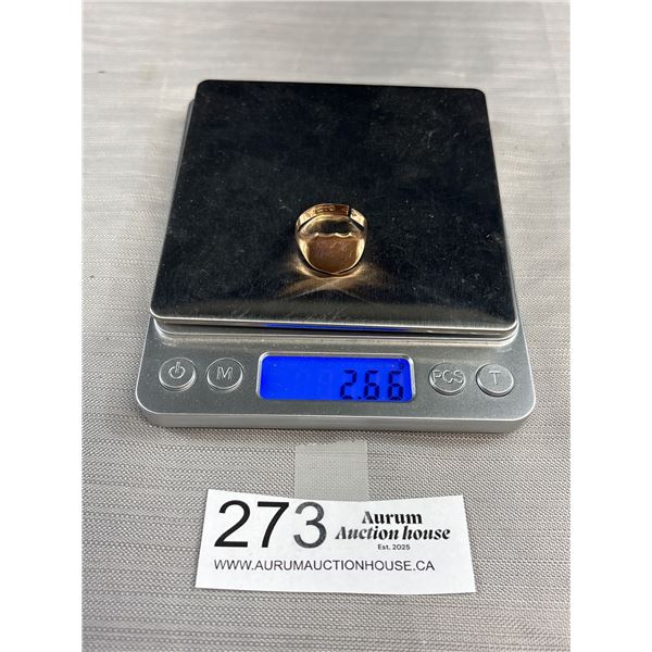 2.66 Grams 9K Gold Ring Band is Broken