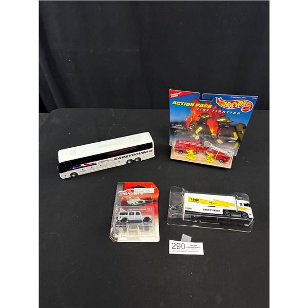 Collectible Diecast Lot of Hotwheels, Magorette Greyhound etc