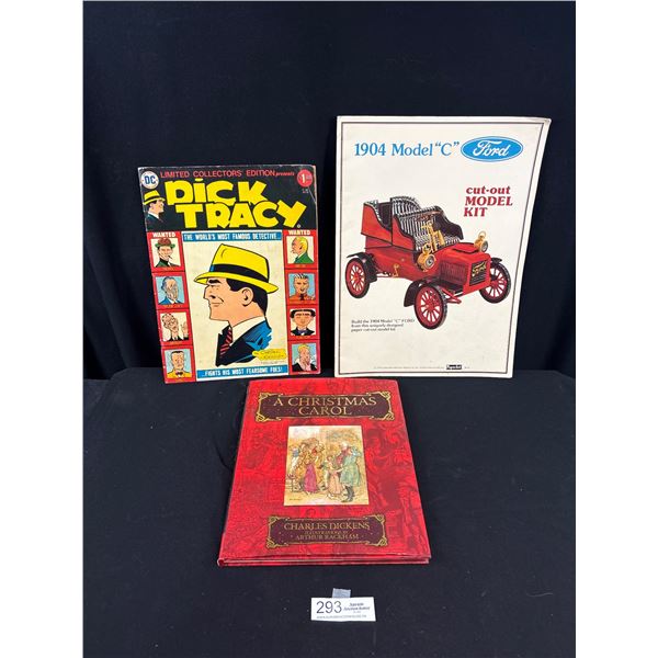 Limited Collectors Edition Dick Tracy + 1904 Model Cutout Kit + Christmas Carol Book