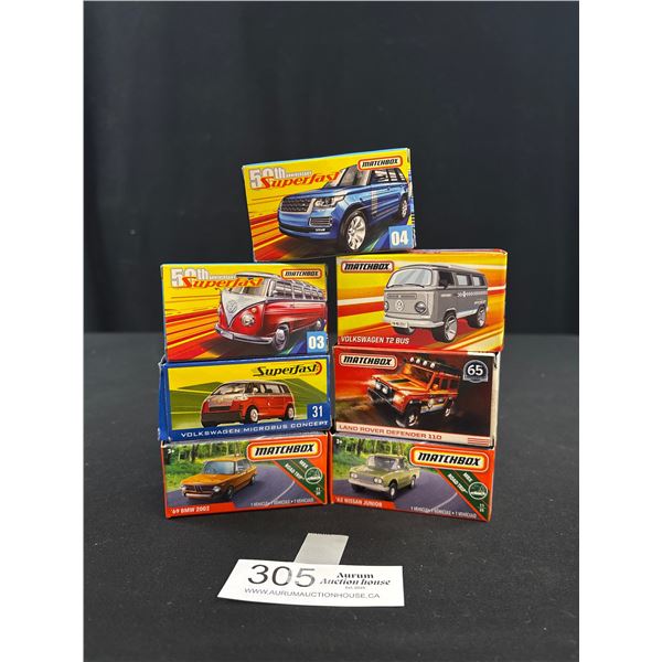 Lot of 7 Diecast Matchbox Cars in Box