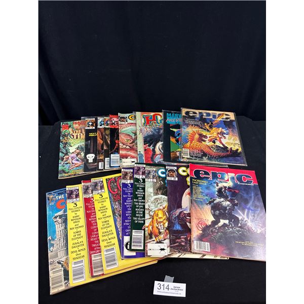 A Large Lot of Oversized Comics Conan,The Punisher Etc