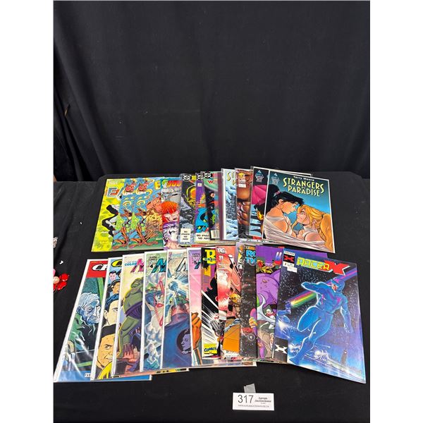 A Good Lot of 25 Vintage Comics Some on Board in Bag