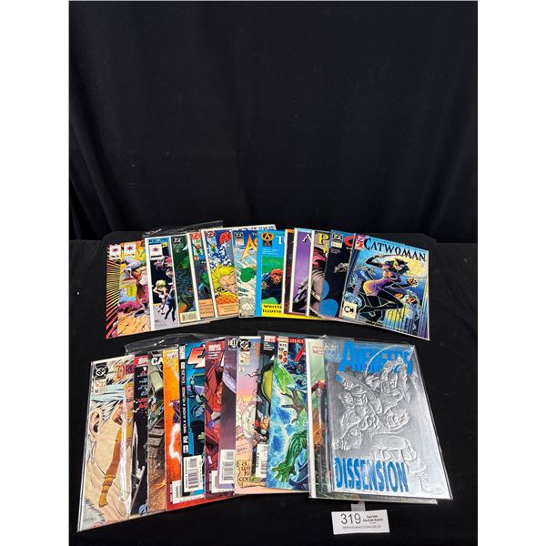 A Good Lot of 25 Vintage Comics Some on Board in Bag
