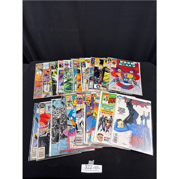 A Good Lot of 25 Vintage Comics Some on Board in Bag