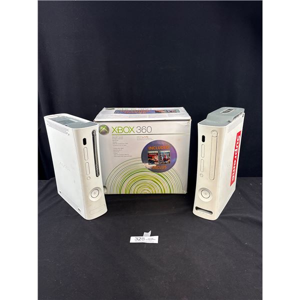 2 Xbox 360 Consoles No Wires Untested