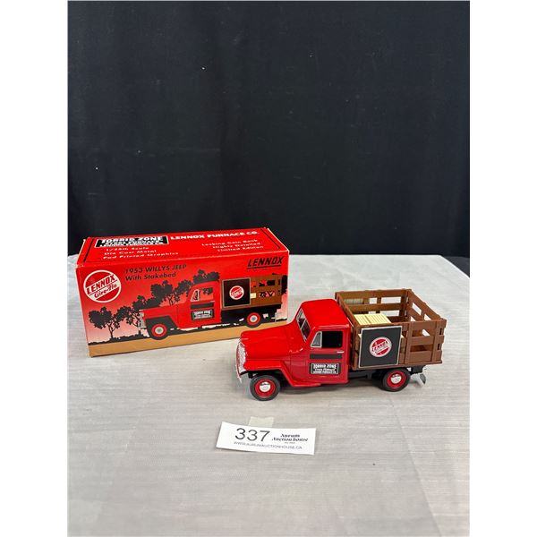 1953 Willys Jeep With Stakebed 1:24 Scale Dicast in Original Box