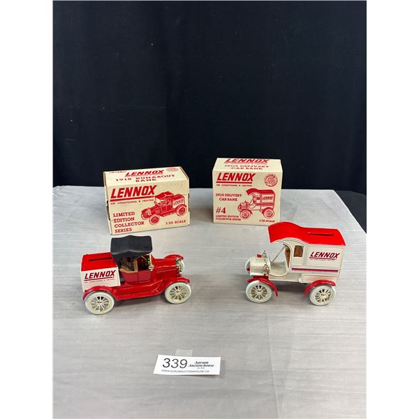Lot of 2 1:25th Scale Diecast Lennox Trucks in Original Boxes