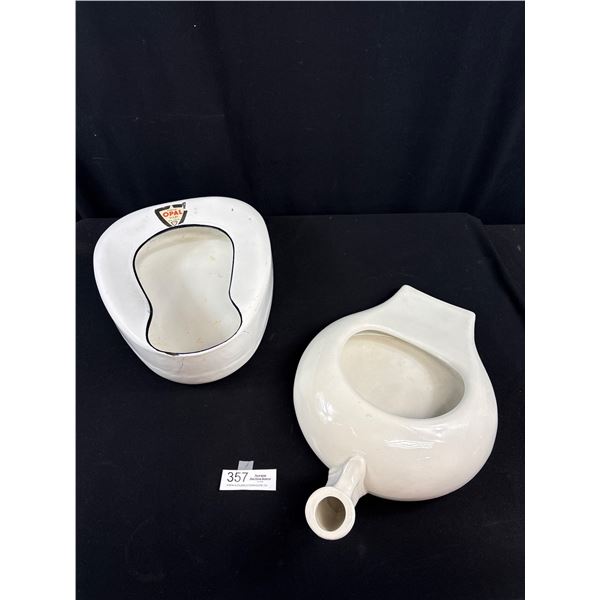 2 Very Old Porcelain Bed Pans