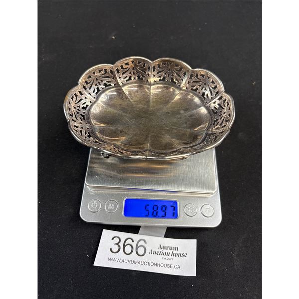 58.97 g Sterling Silver Trinket Candy Dish