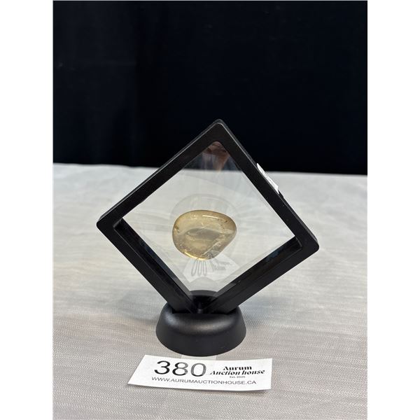 Natural Citrine Tumbled Stone in Stand