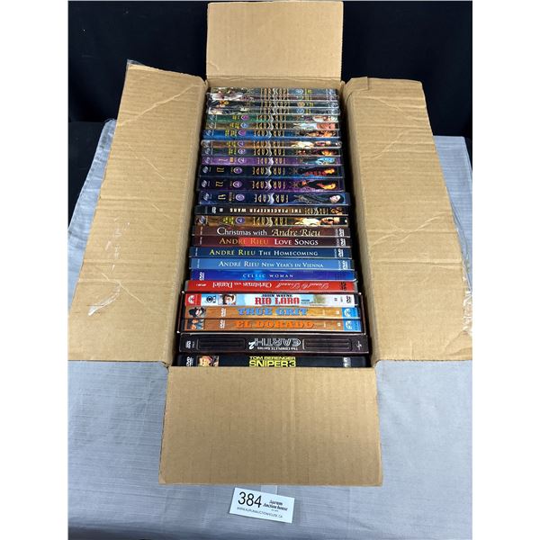 A Box Lot of DVD Movies and Shows True Grit, Sniper 3 Etc